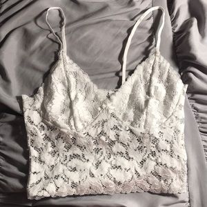 White see though tank top